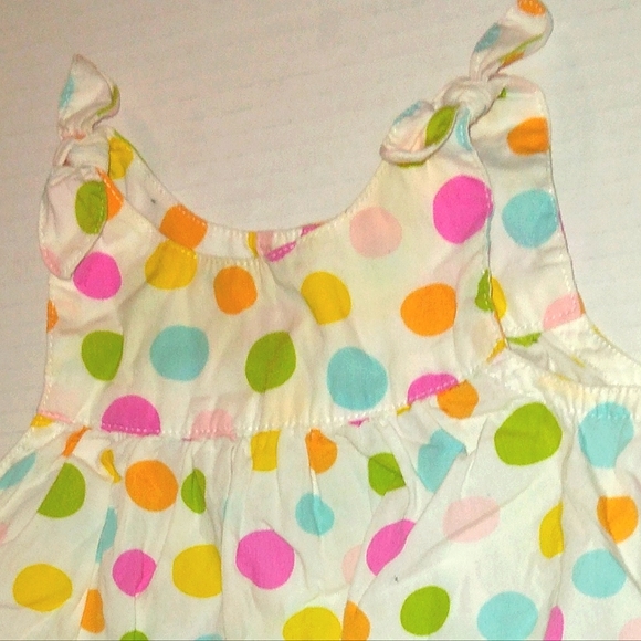 So Precious☆EUC Infant GYMBOREE Polka Dot Cotton Ruffle Bottom Summer Dress☆ - Picture 10 of 11